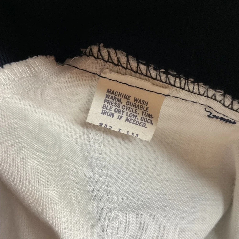 Vintage Levi's 517 Bootcut Pants Mens 32x33 Slacks Blue Dacron Flat Front